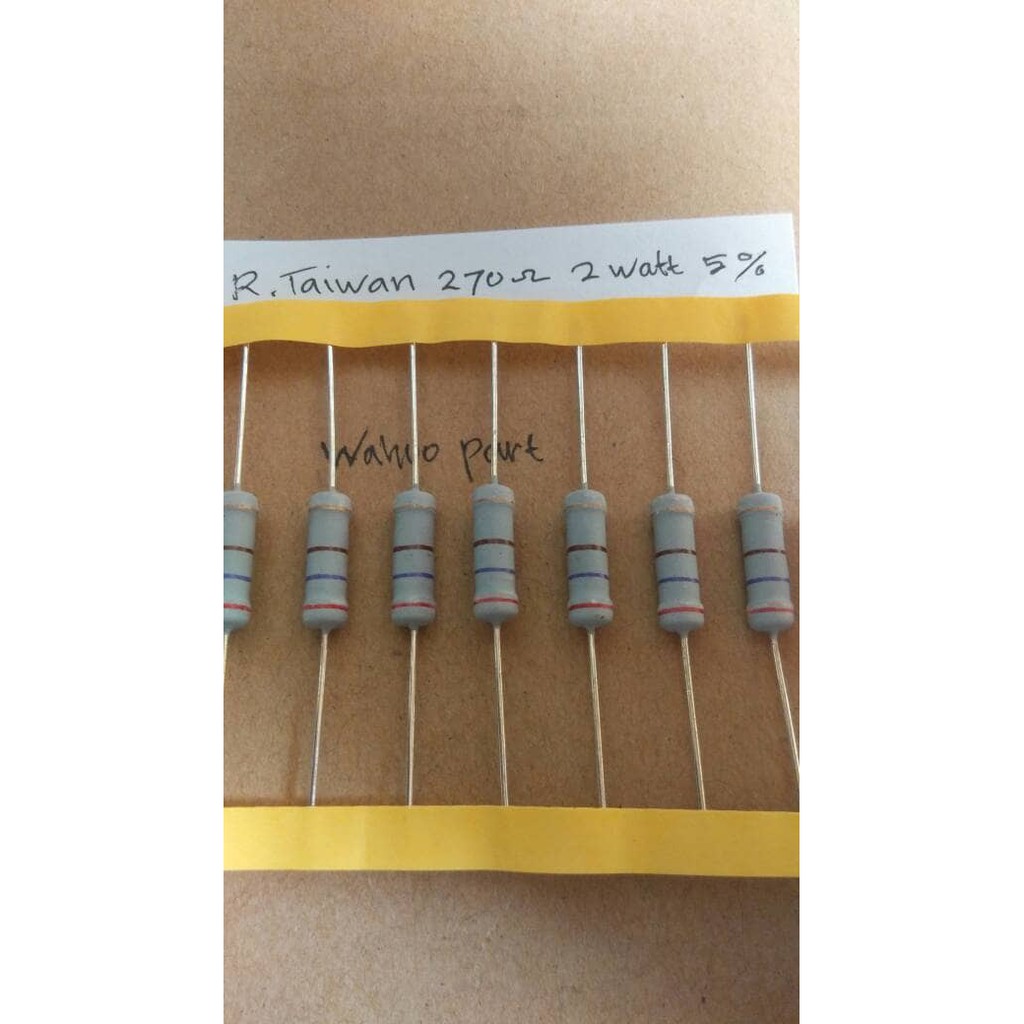Jual Resistor 270 ohm Taiwan 2 watt 5% harga (10 pcs ) | Shopee Indonesia