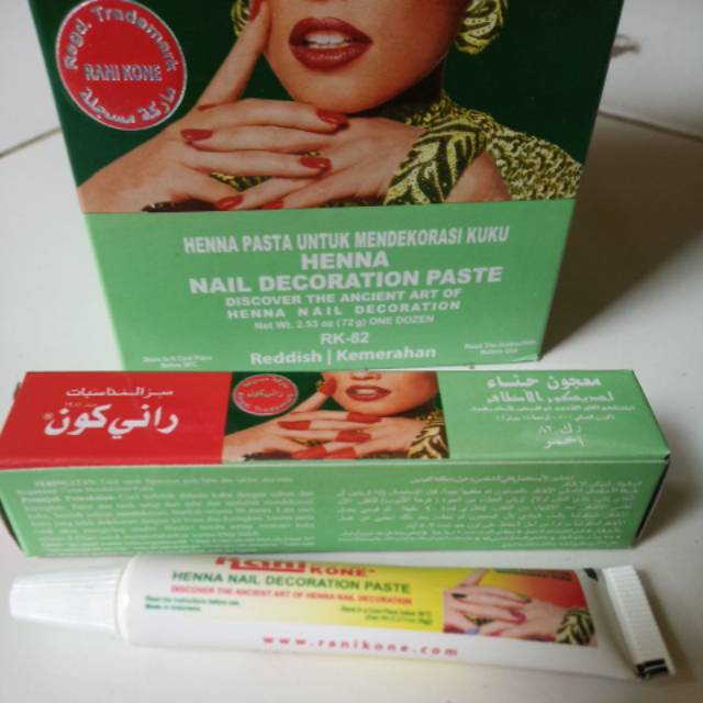 Jual Rani Kone Henna Nail Red ukuran kecil (DUS MERAH) | Shopee Indonesia