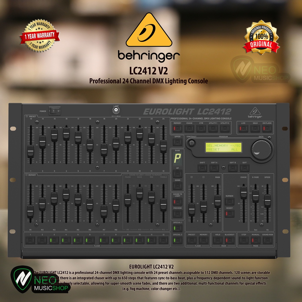 Jual Behringer LC2412 V2 Professional 24 Channel DMX Jual Behringer LC2412 V2 Professional 24 Channel DMX