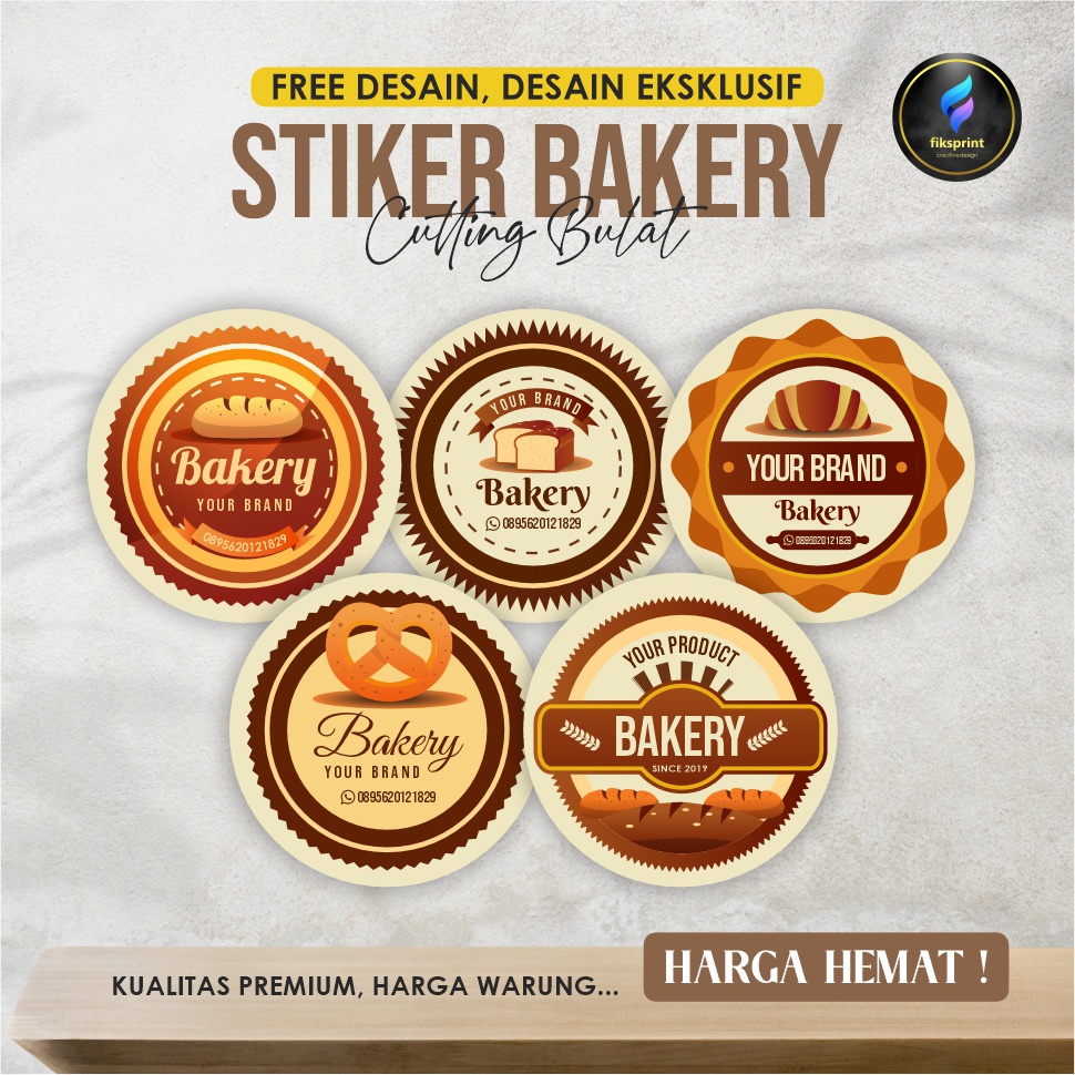 desain stiker kemasan kue kering
