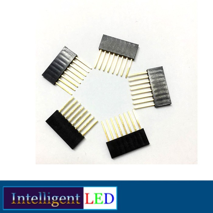 Jual PIN HEADER FEMALE 8 PINS 10MM LONG STACKABLE FOR ARDUINO UNO MEGA ...