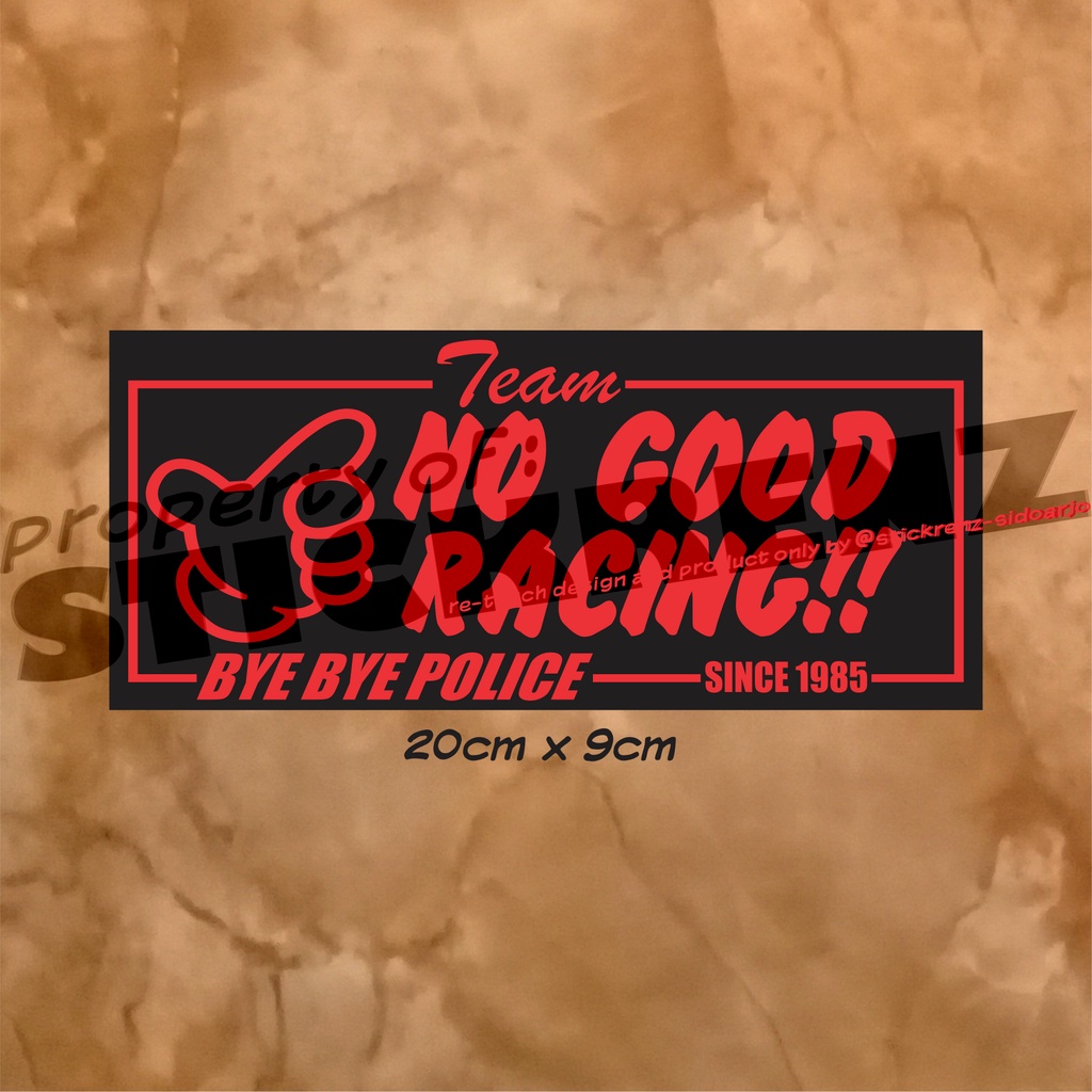 Jual Cutting Sticker Mobil Stiker JDM No Good Racing 04 Custom | Shopee ...