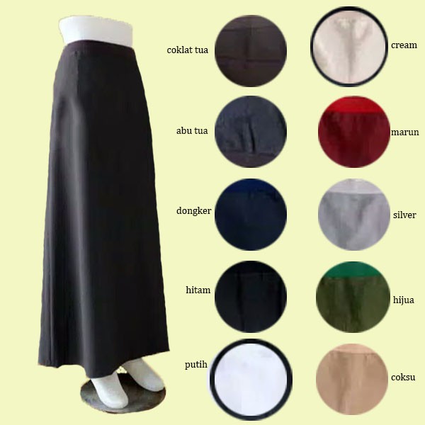 Jual Rok A line Full Karet bahan import strech (merek dikirim random ...