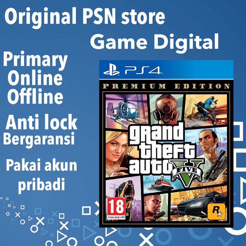 Jual Gta V Ps4 Game Digital Original Grand Theft Auto 5 | Shopee Indonesia