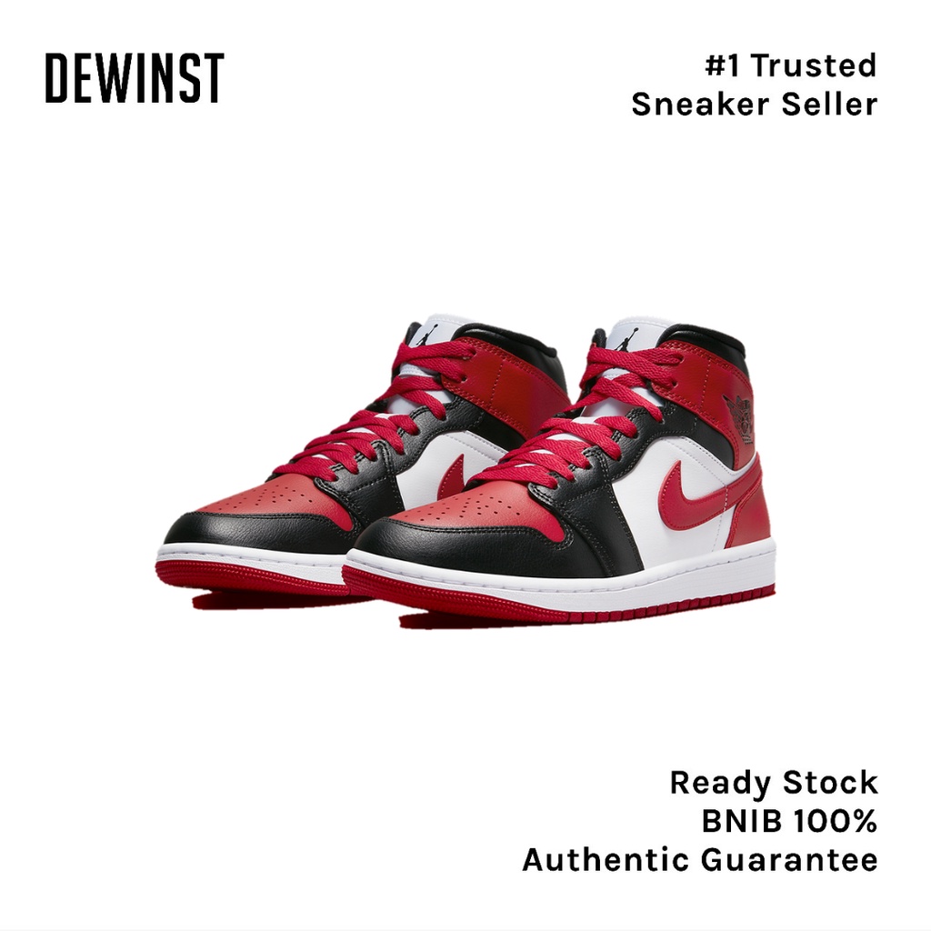 Jual AIR JORDAN 1 MID 'Bred toe'(W) Shopee Indonesia