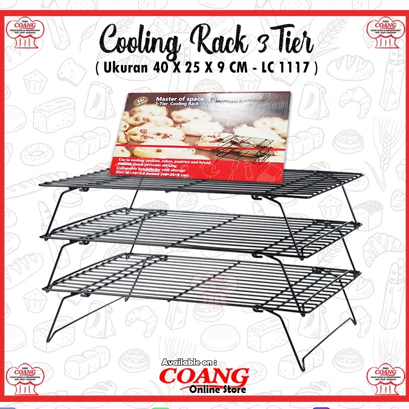 Jual COOLING RAK 3 TIER UKURAN 40 X 25 X 9 CM ( LC 1117 ) | Shopee ...