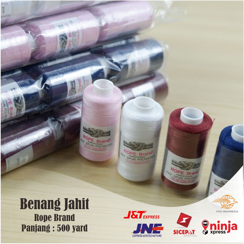 Jual Benang Tambang satuan dan lusinan 500 yard , Benang Jahit Pakaian ...