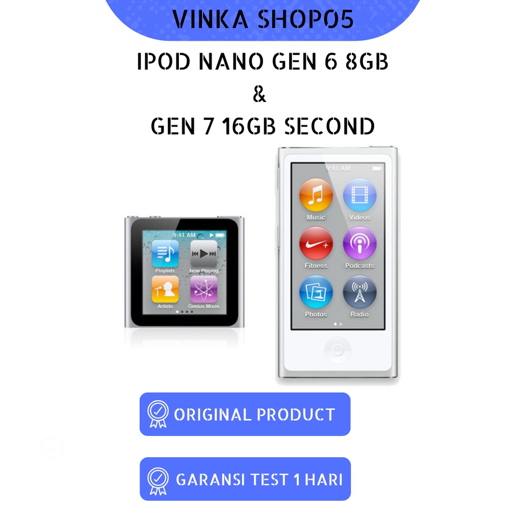 Jual IPOD NANO GEN 6 - GEN 7 SECOND | Shopee Indonesia