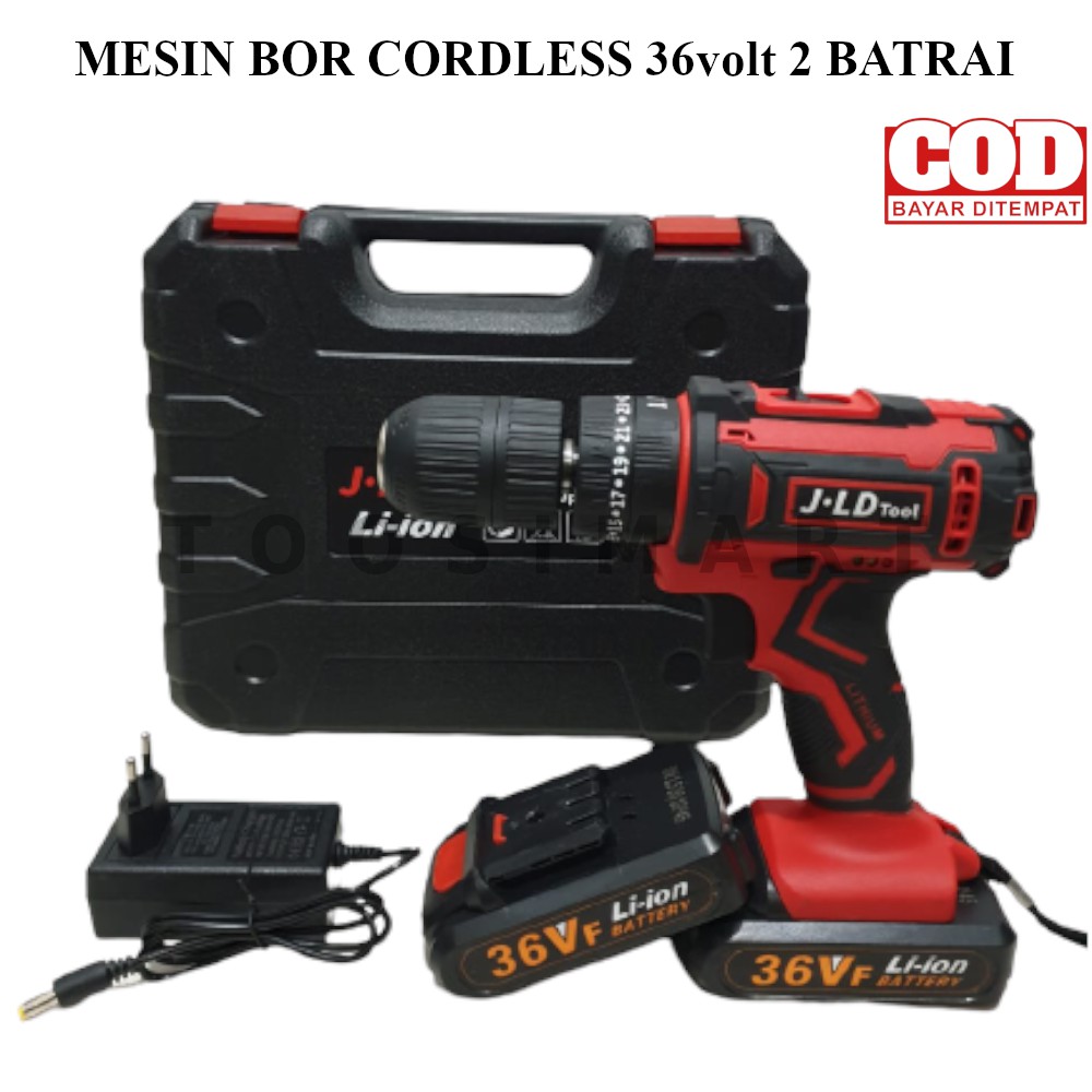 Jual Mesin Bor Cordless Battery V Charger Murah Jld Tools Set Box Mesin Bor V Shopee Indonesia