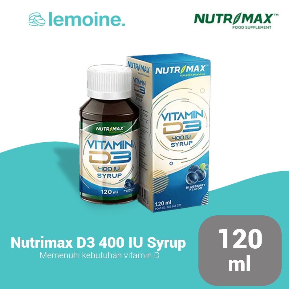 Jual Nutrimax Vitamin D3 400 IU Syrup 120 ml Shopee Indonesia