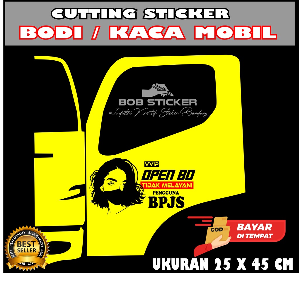 Jual cutting stiker kata kata mobil truk, stiker open bo michat, stiker ...