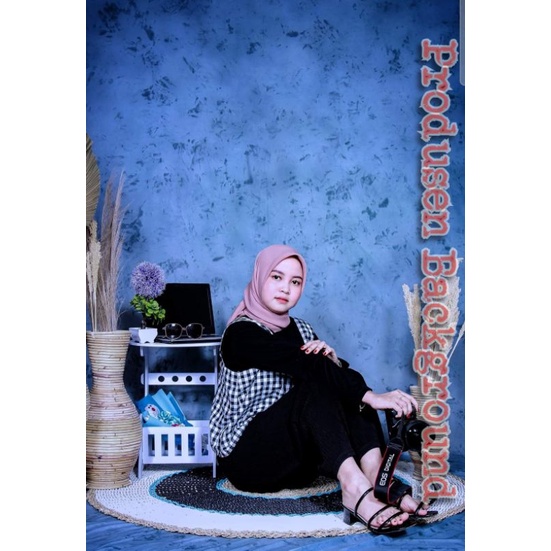 Jual Background Foto Abstrak X M Kekinian Biru Studio Photo Shopee Indonesia