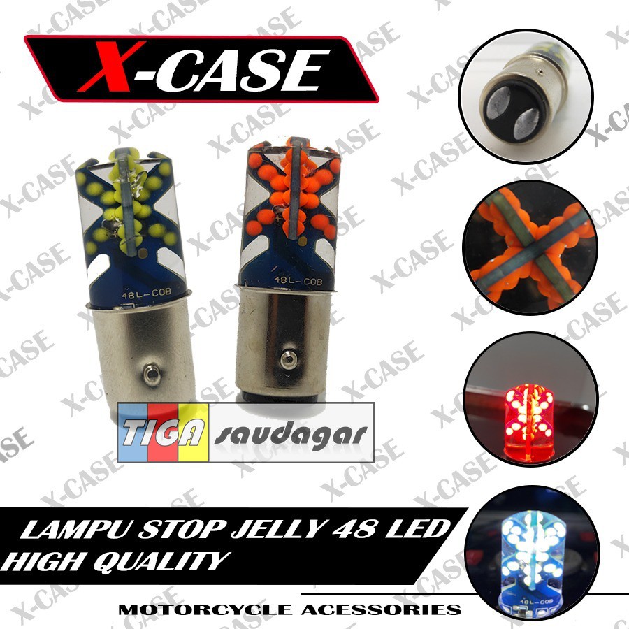 Jual LAMPU STOP LED GEL JELLY MODEL X 48 LED STOPLAMP MOTOR UNIVERSAL ...