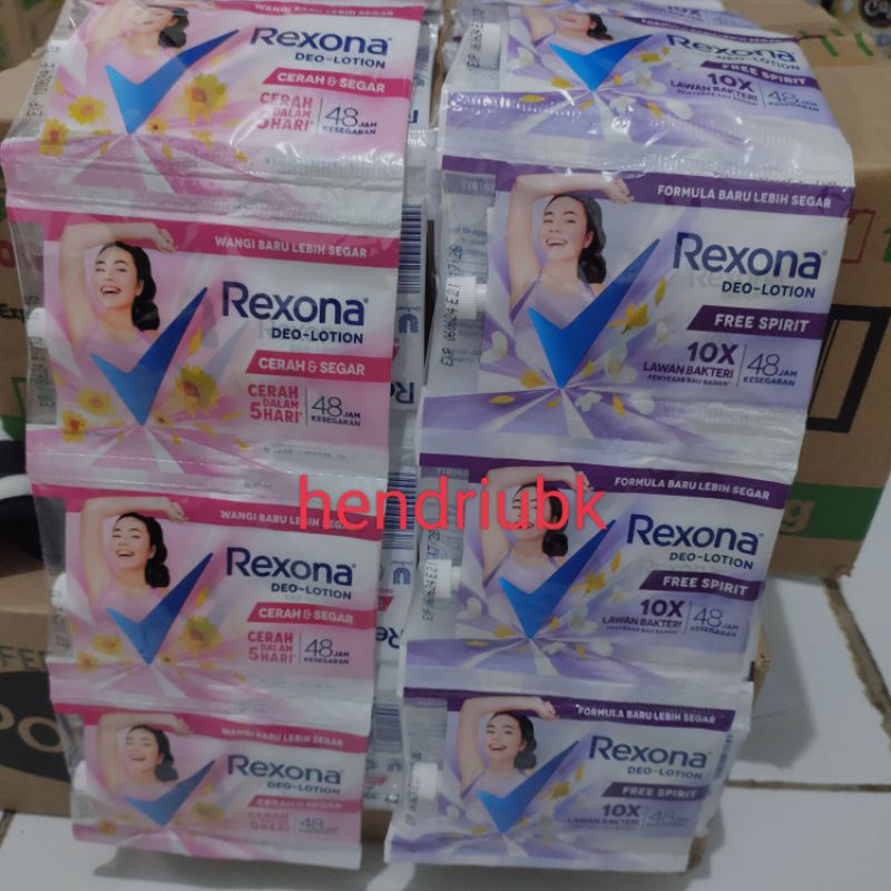 Jual Rexona Deo-Lotion 1 Renceng 12 Sachset 9gr | Shopee Indonesia