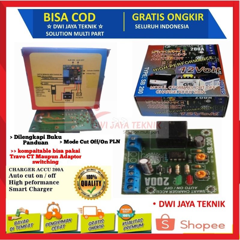 Jual Kit Modul Otomatis Smart Charger Aki Cas Accu Pintar A Shopee