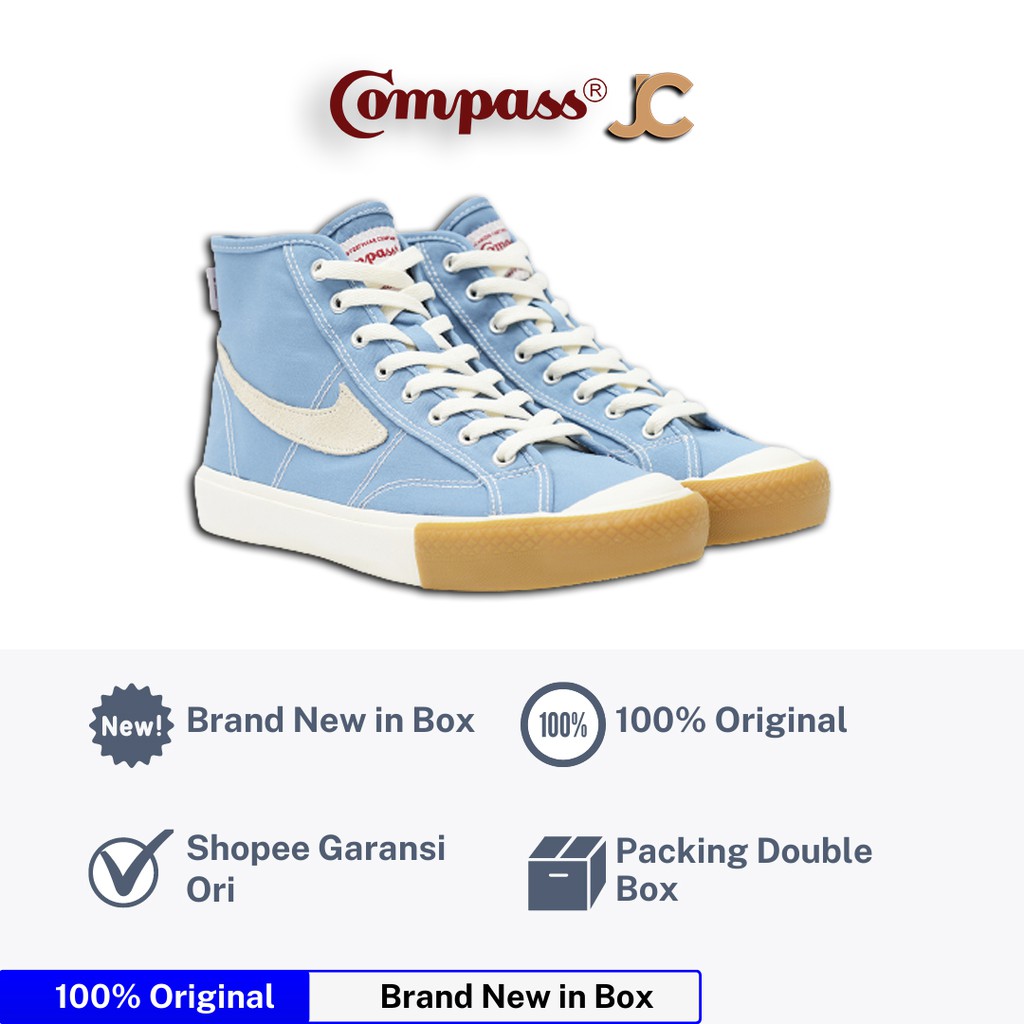 Jual Compass Gazelle Hi Blue Sky 36 37 38 39 40 41 42 43 44 Bnib Original 100 Shopee Indonesia