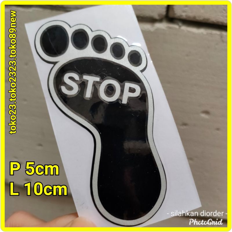 Jual Stiker Tapak Kaki Stop Shopee Indonesia