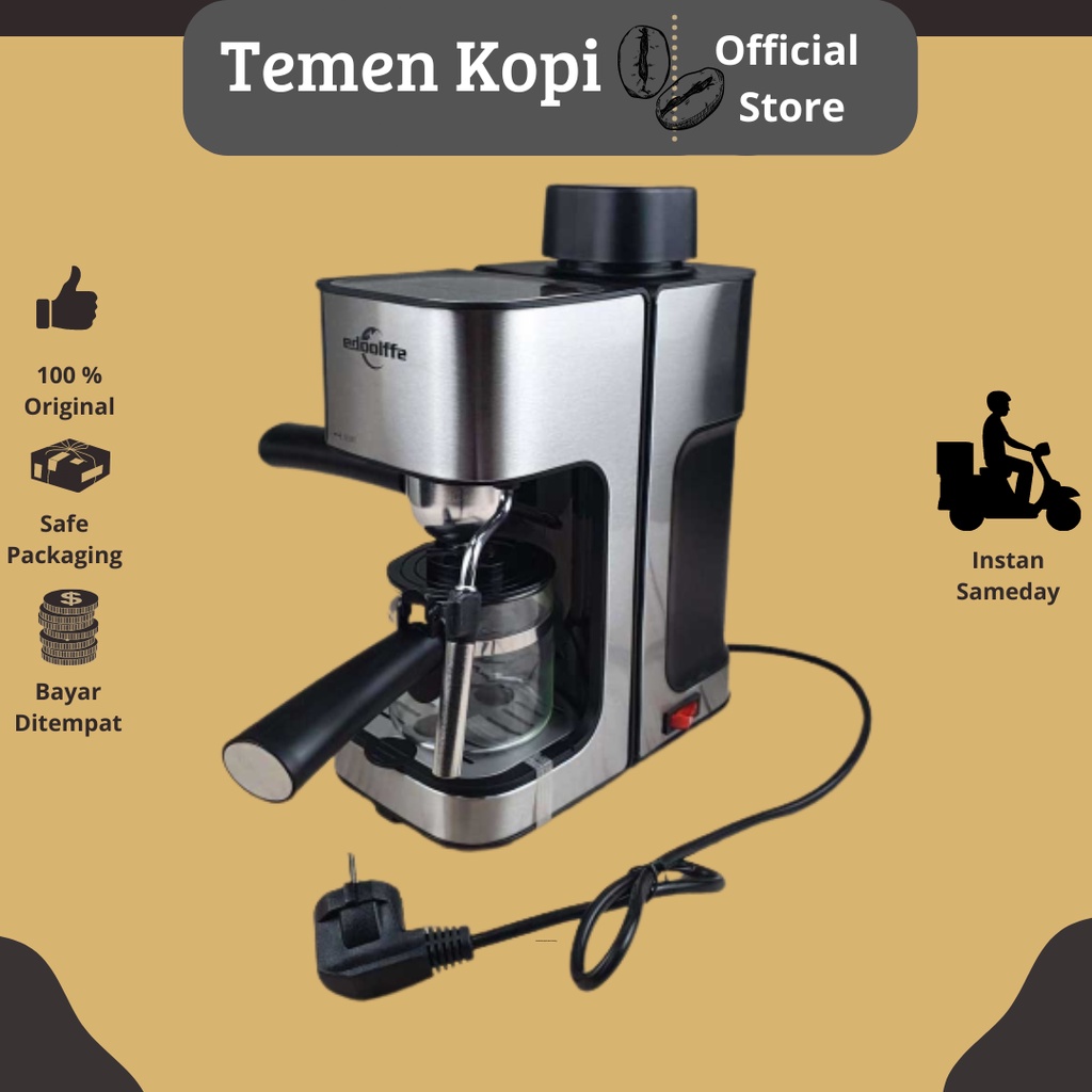 Jual Mesin Kopi Semi Automatic Espresso Coffe Machine Pressure Milk Foam Md Silver