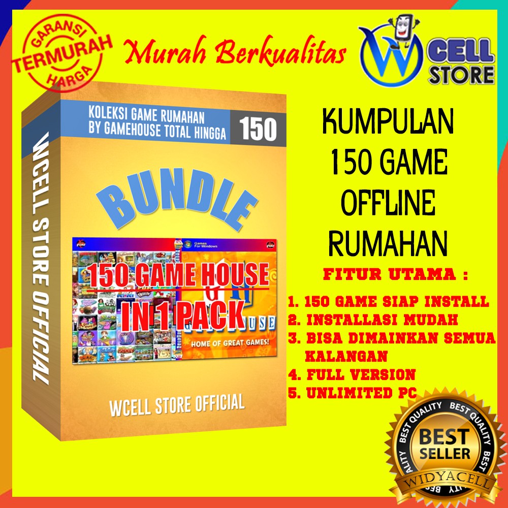 Jual PAKET KOMPLIT BUNDLE 150 GAMES PC OFFLINE SIAP PAKAI BY GAMEHOUSE ...