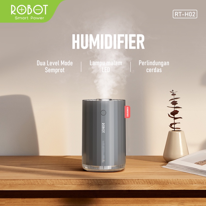 Jual ROBOT RT-H02 DESKTOP HUMIDIFIER 280ML MINI LED ALAT PELEMBAB UDARA ...