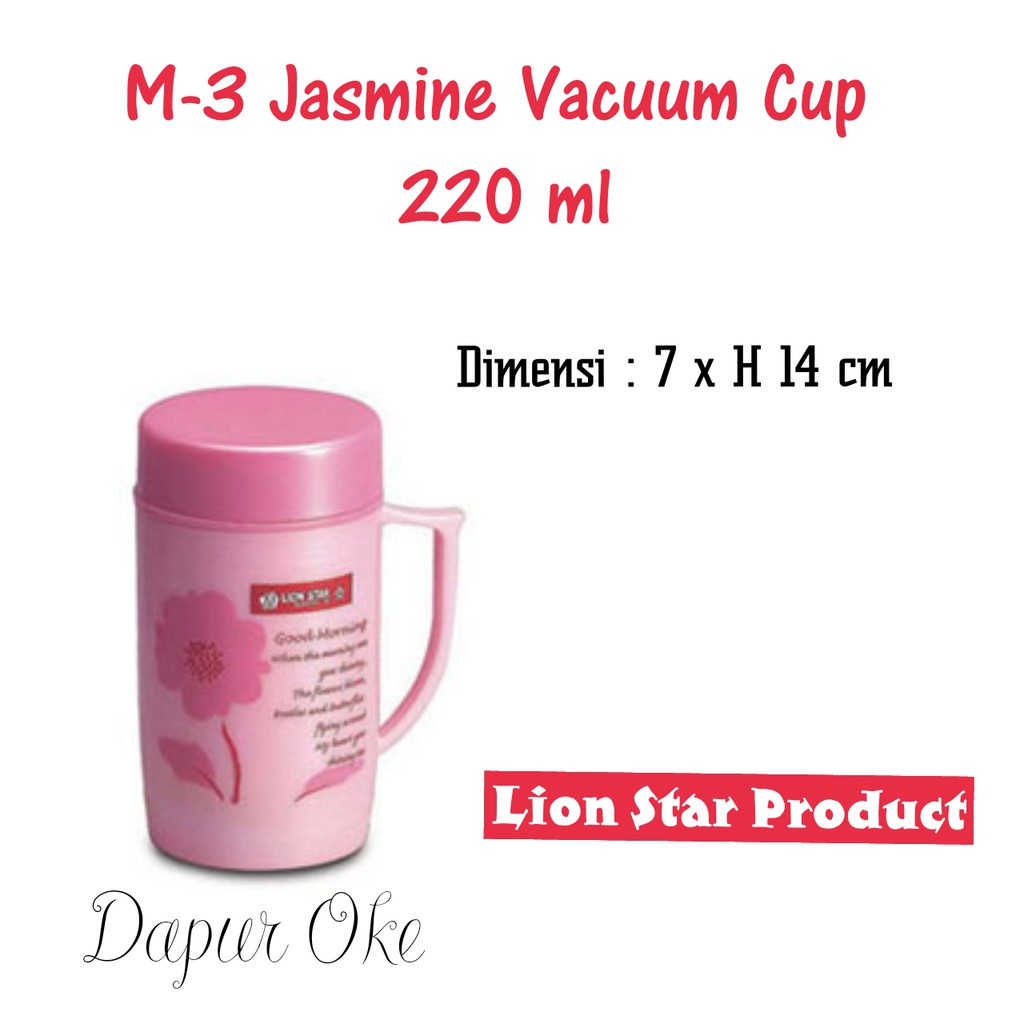 Jual Lion Star Thermos Gelas M 3 Jasmine Vacuum Cup Shopee Indonesia 1869