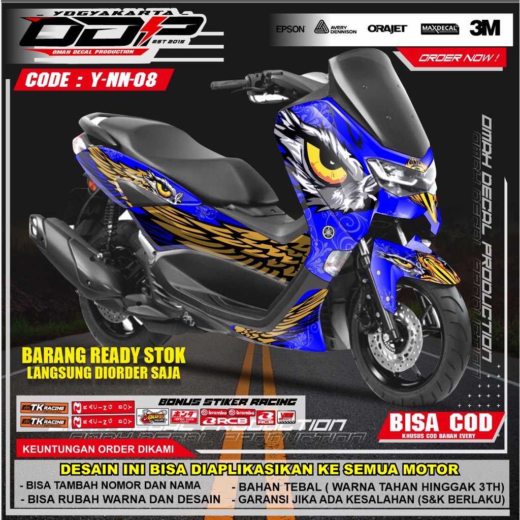 Jual DECAL MOTOR NMAX DECAL MOTOR KEREN DECAL MOTOR KEKINIAN DECAL ...