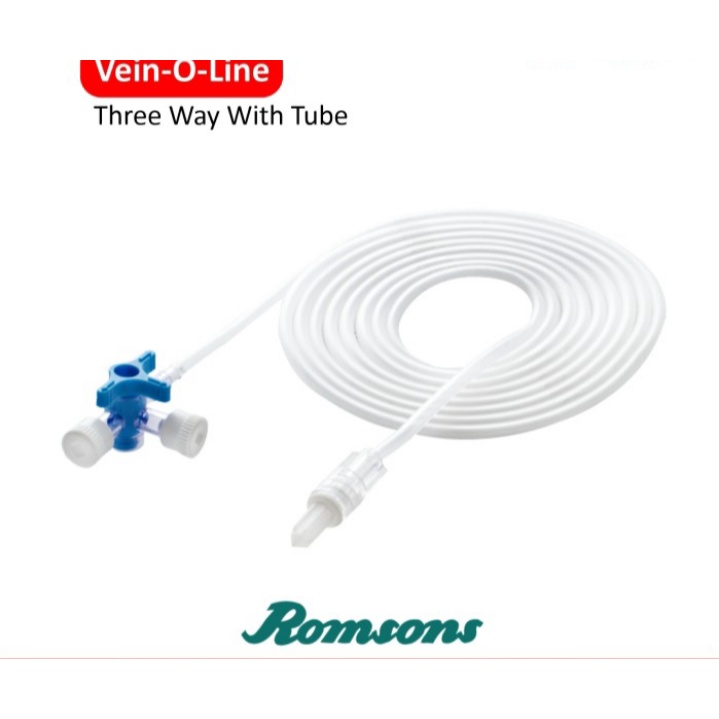 Jual Romsons Vein-O-Line Three Way With Tube Stopcock | Shopee Indonesia