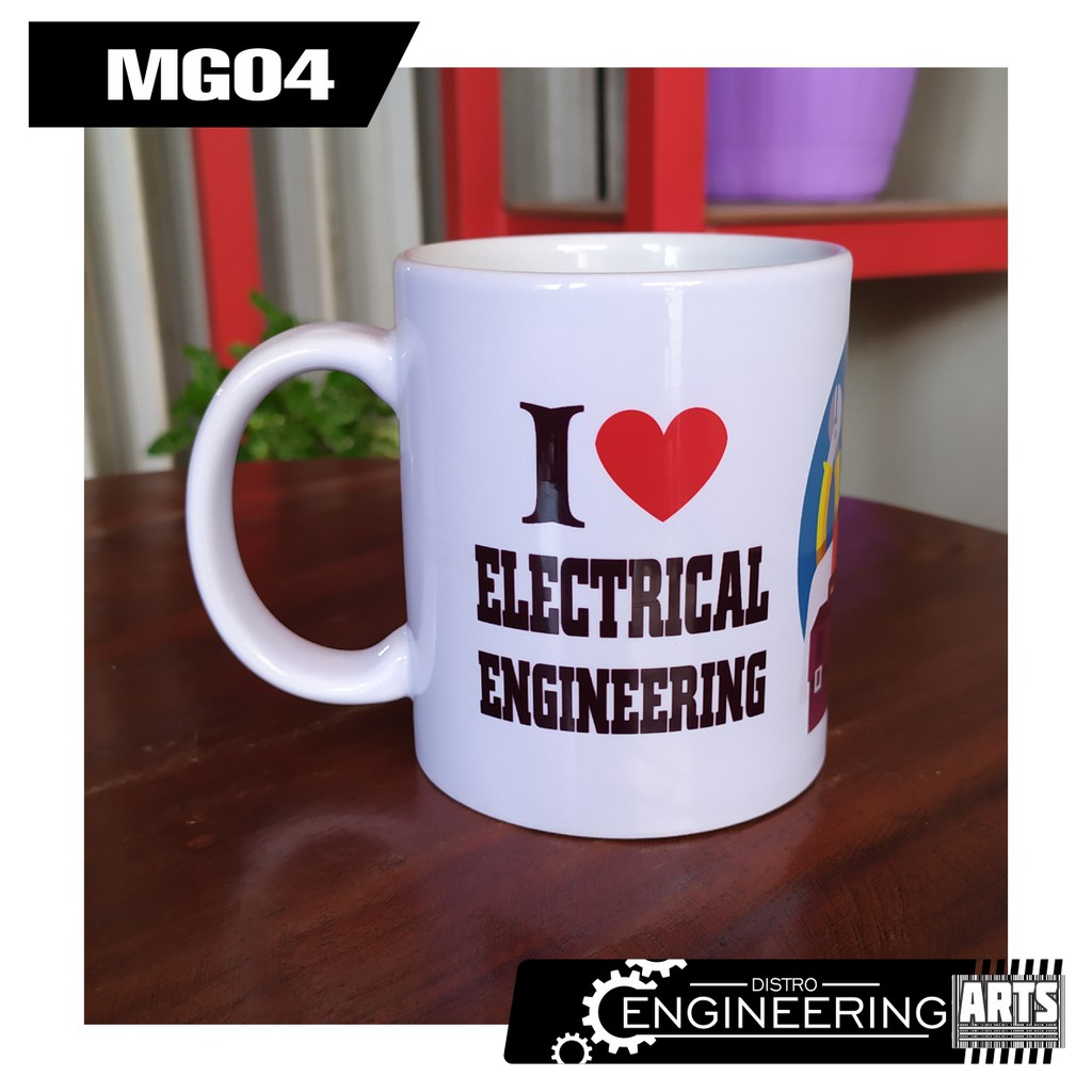 Jual Mug Gelas Bermotif I Love Electrical Engineering / Mug Gelas ...