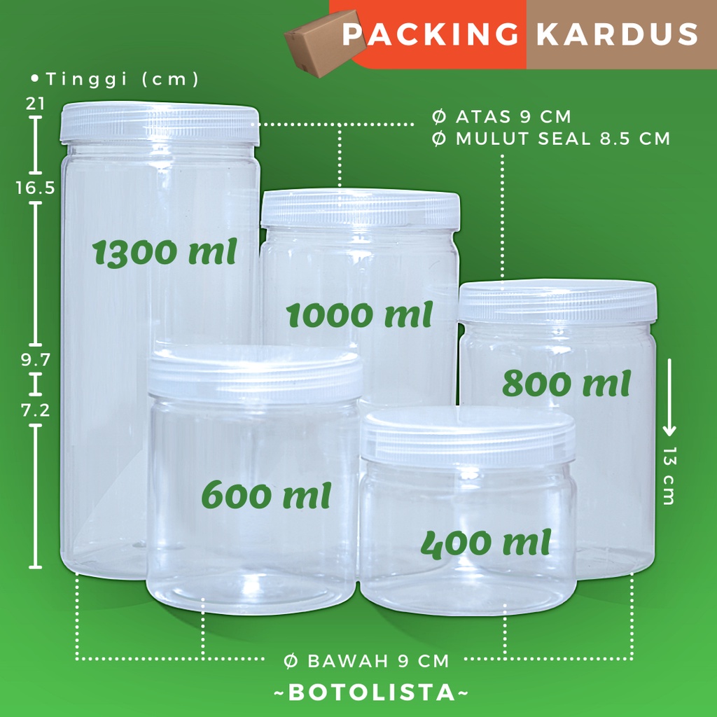 Jual Toples Plastik Model Tabung Polos Bening Ukuran 300 ml, 400 ml