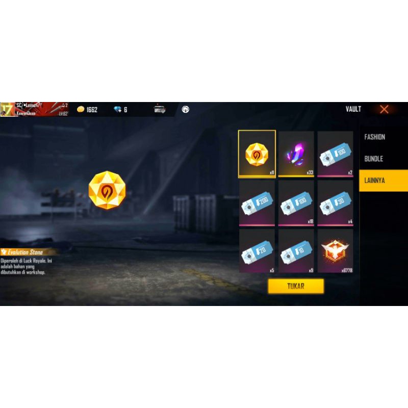 Jual akun free fire sultan murah Shopee Indonesia