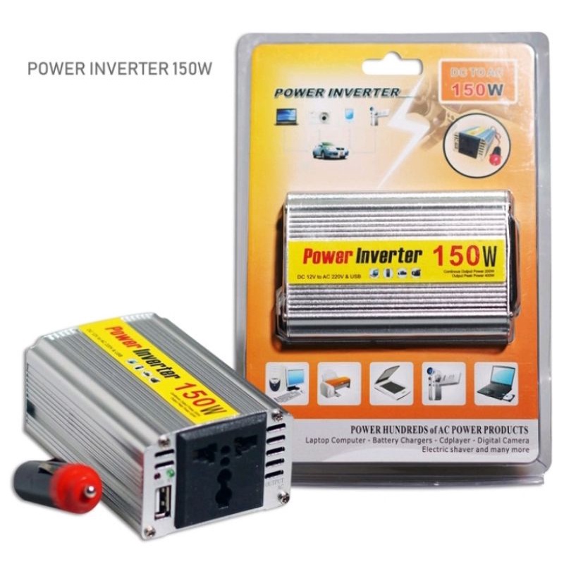 Jual POWER INVERTER 150w DC 12v To AC 220v Dan Ada Colokan Port Usb ...