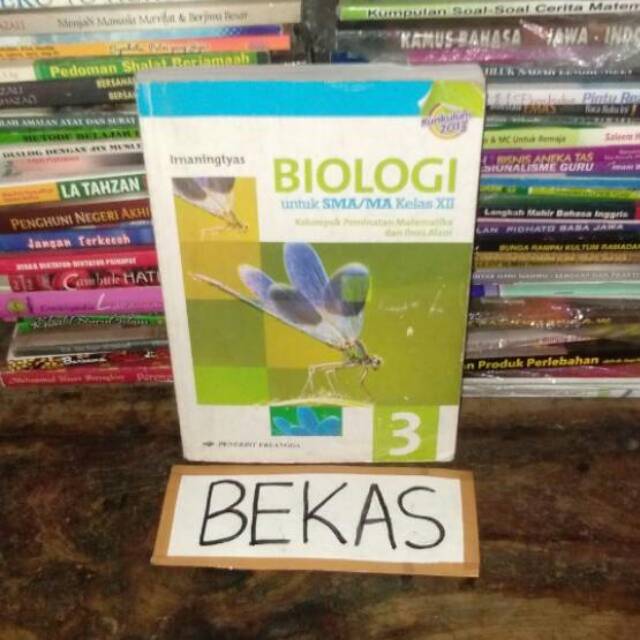 Jual Buku Biologi Kelas 12 XII 3 III Penerbit Erlangga Kurikulum 2013 ...