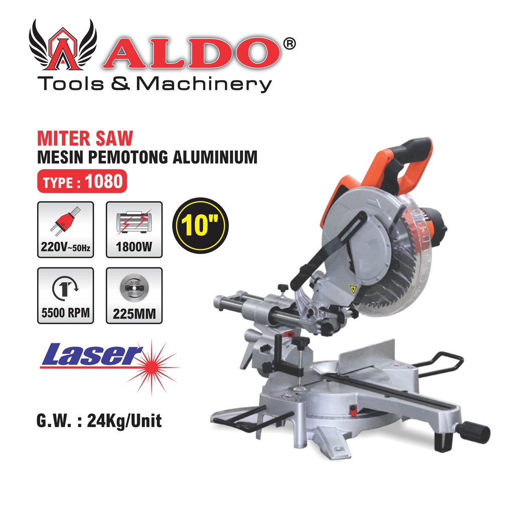 Jual Mesin Pemotong /Mesin Mitre SAW 10 Inch Sliding Type 1080 - With ...