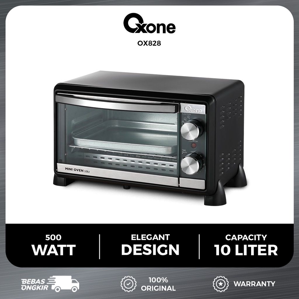 Jual Oxone OX828 Mini Oven Toaster 2 in 1 Kapasitas 10L | Shopee Indonesia