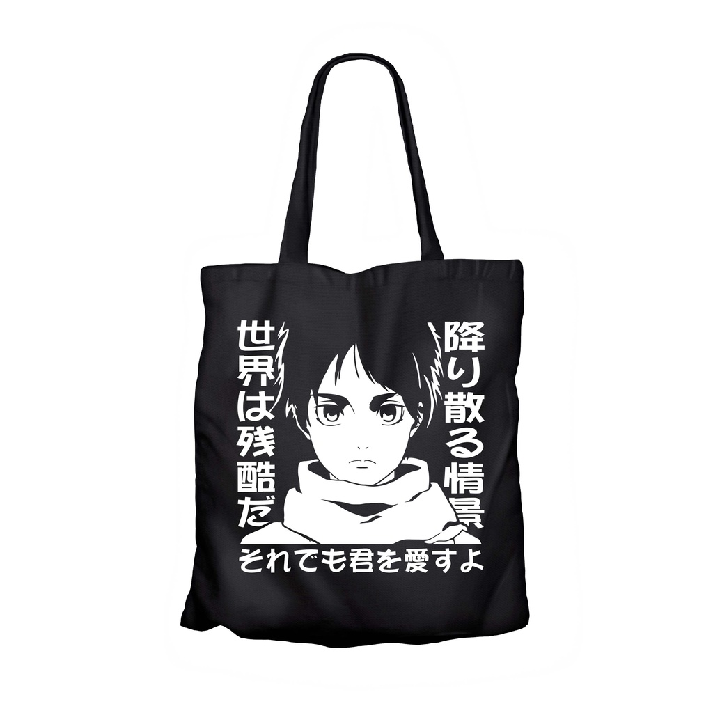 Jual Tote bag anime EREN CHILD AKUMA NO KO - ATTACK ON TITAN material ...