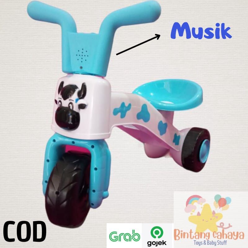 Jual sepeda dorong sapi roda tiga push bike FD 306 305 ride on sepeda ...