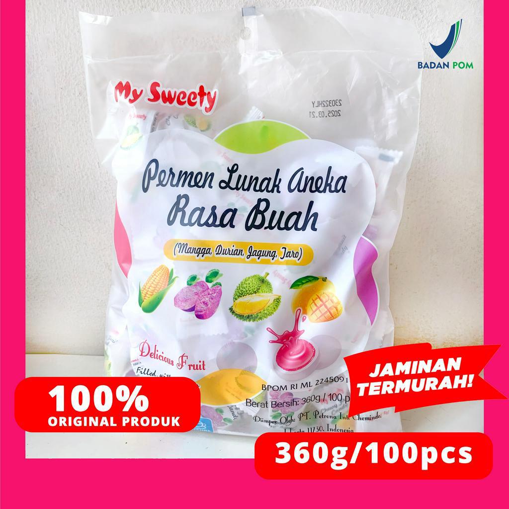 Jual Permen Susu Lunak Aneka Rasa Buah 100pcs 360g Mysweety Shopee