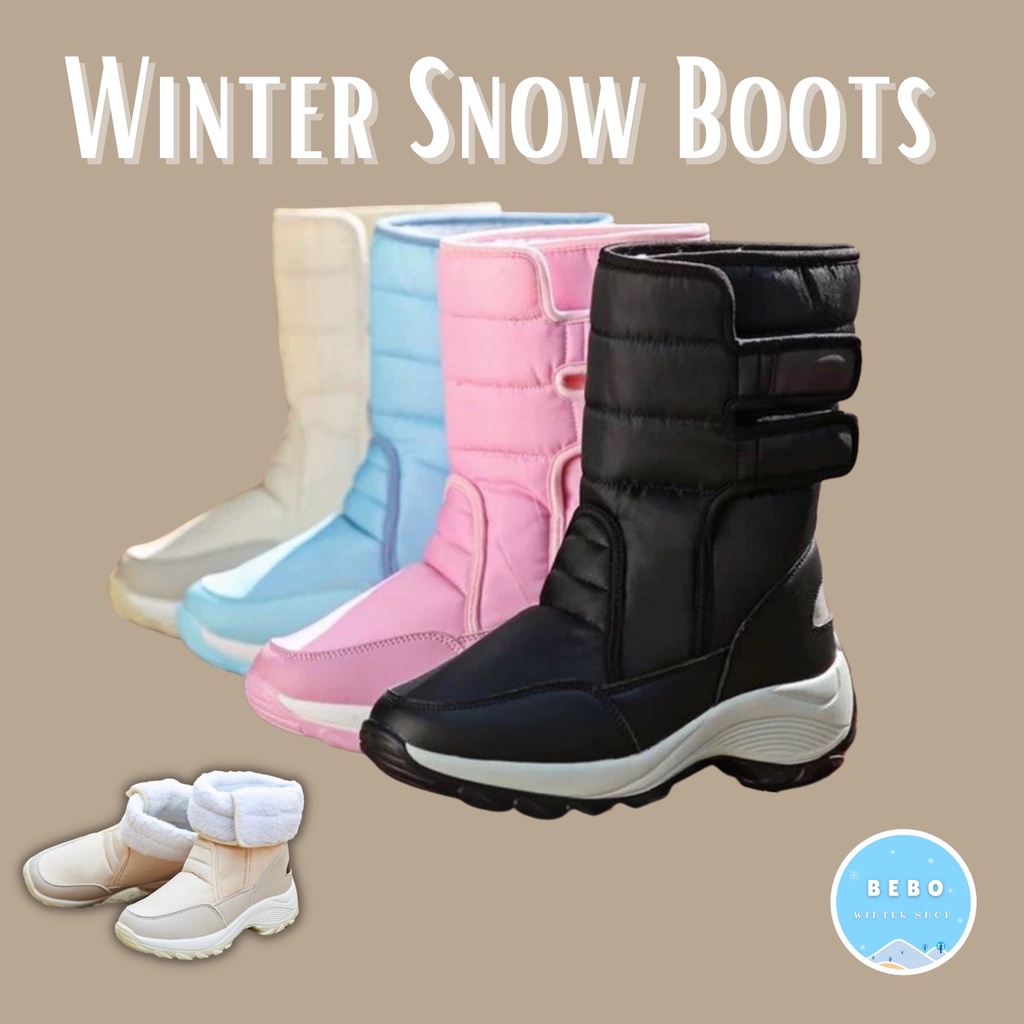 Sepatu Boots salju waterproof winter snow boots women