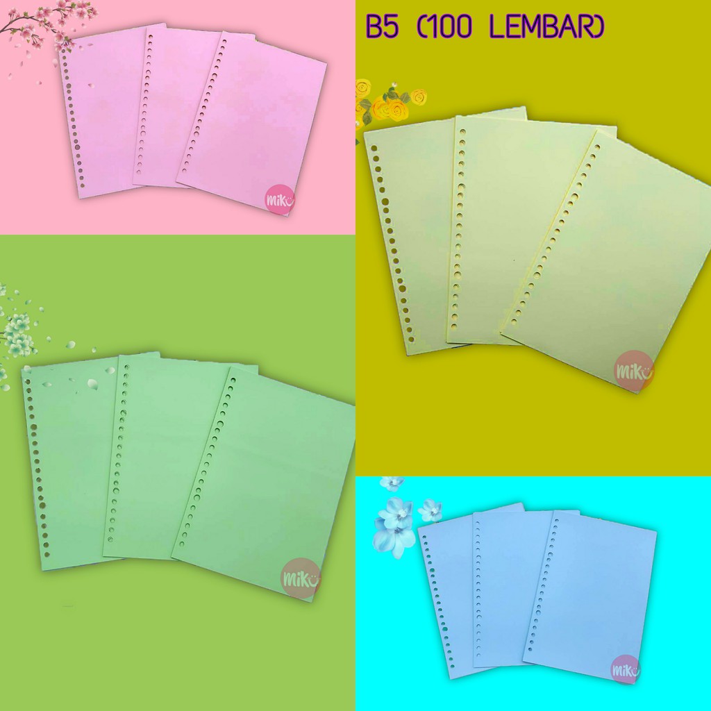 Jual LOOSE LEAF KERTAS BINDER B5 POLOS (100 LEMBAR) | Shopee Indonesia