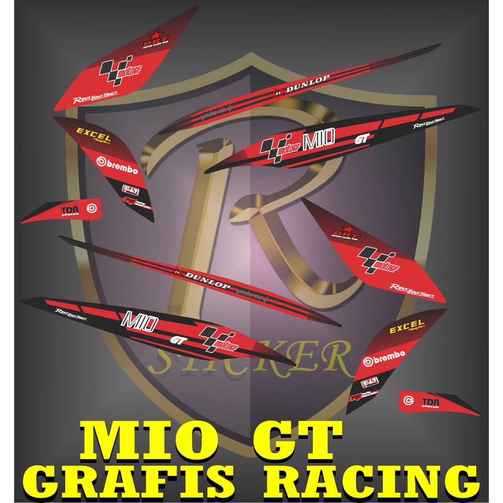 Jual stiker striping yamaha mio GT grafis racing | Shopee Indonesia