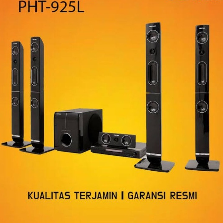 Jual POLYTRON HOME THEATER THEATRE 5.1 PHT 925 4 SPEAKER TOWER 1 XBR SUB  WOOFER SUBWOOFER DIGITAL RADIO FM USB HDMI OUTPUT 2 MICROPHONE MIKROFON IN  COCOK UNTUK MINI BIOSKOP KARAOKE KECIL