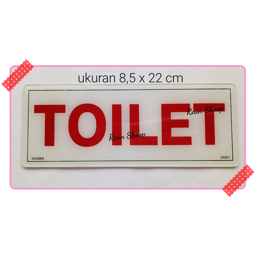 Jual Sign Board Sign Label Acrylic Akrilik Papan Petunjuk TOILET Warna ...