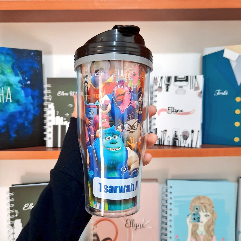 Jual Tumbler Custom Nama Desain Monster inc Botol Minum Tempat
