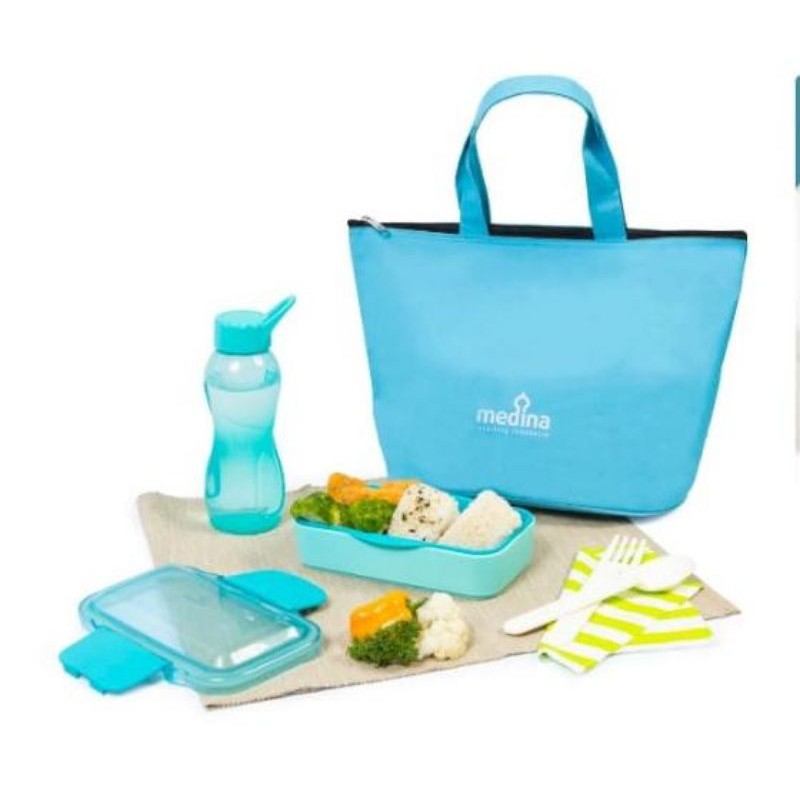 Jual Duo mini lunch set blue | Shopee Indonesia