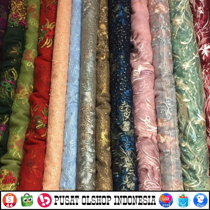 Jual Kain Textile Kain Tile Kain Glamour Kain Mewah | Shopee Indonesia