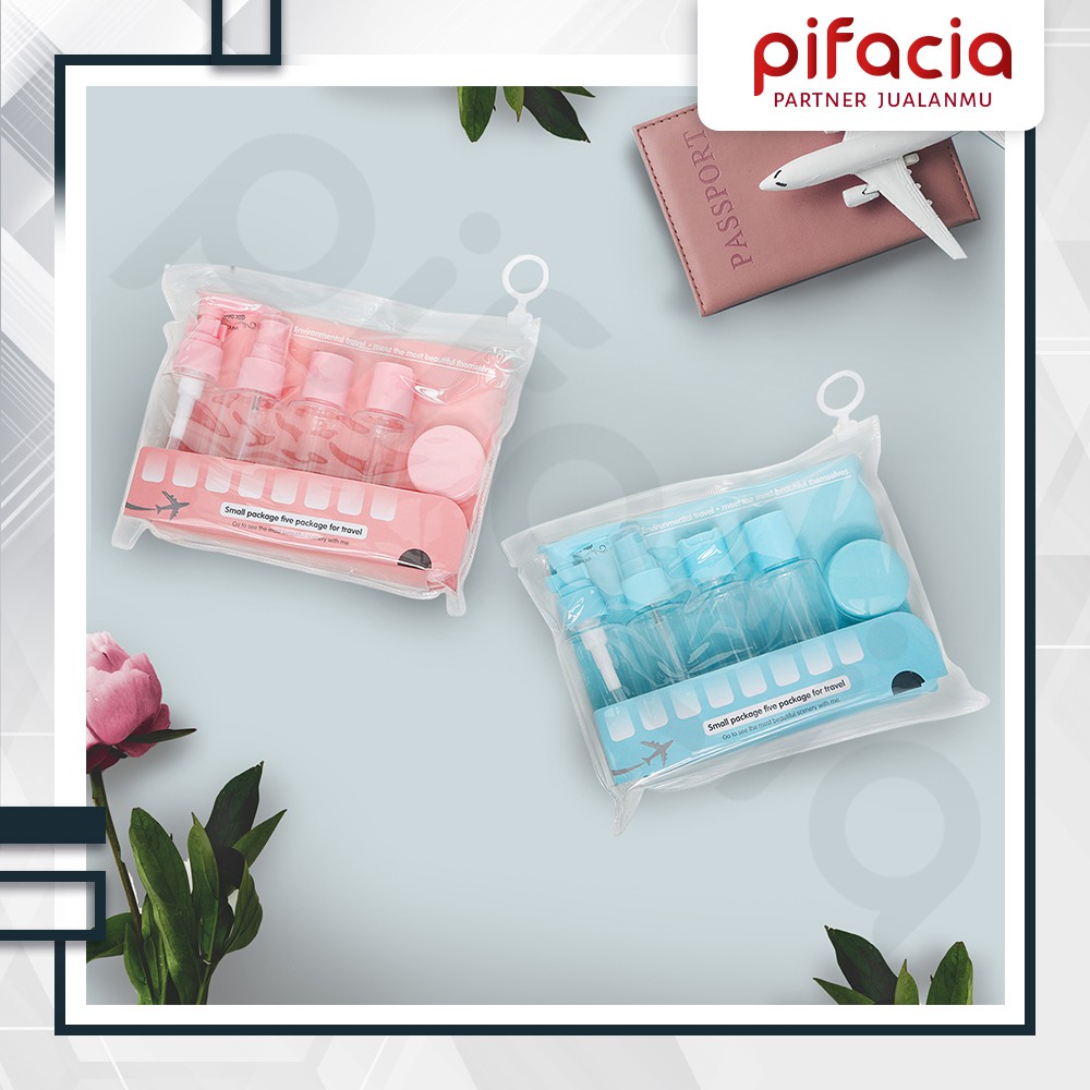 Jual PIFACIA Botol Set Spray Travel 8 in 1 Botol Transparan Kosmetik ...