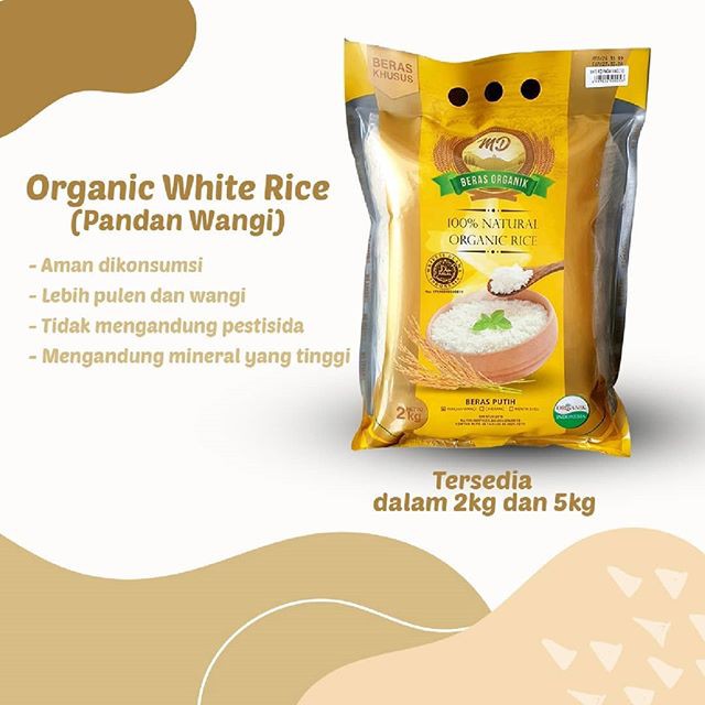 Jual Organic White Rice (Pandan Wangi) - Beras Sehat - Pulen - MD 2kg ...