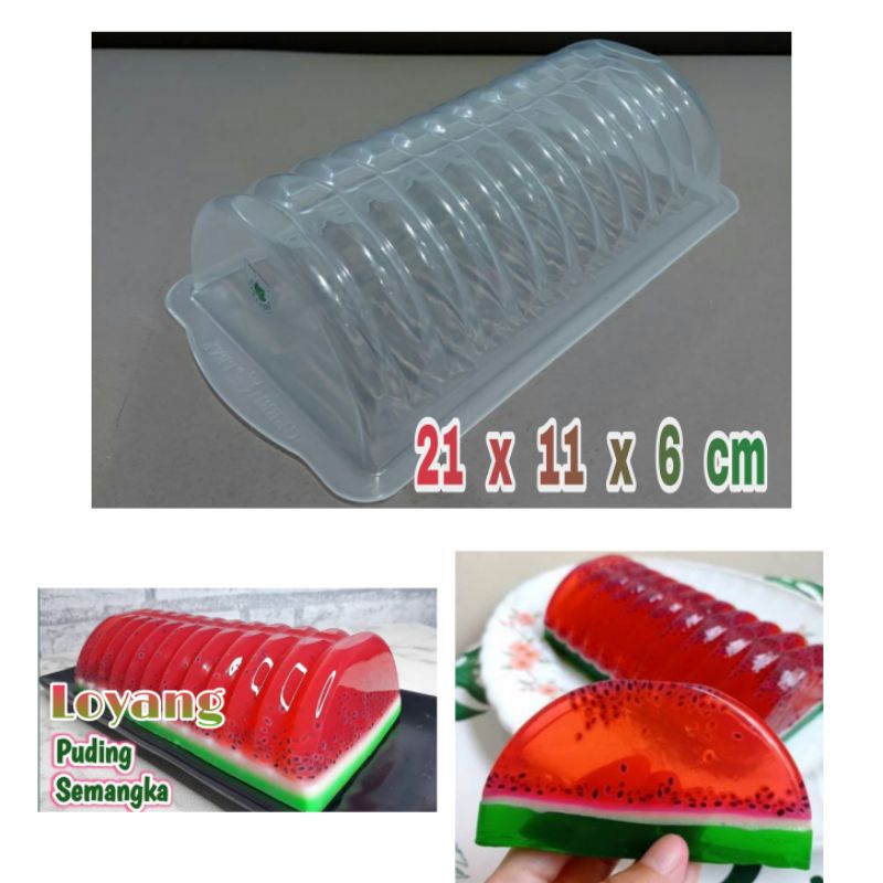 Jual Loyang Cetakan Puding Jelly Agar Agar Model Semangka Bahan Plastik Tebal Foodgrade 6778