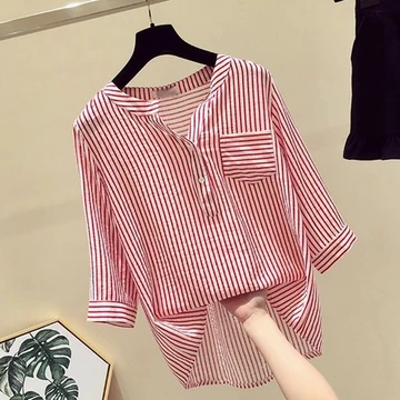 Baju Wanita Reyna Blouse Atasan Salur Blouse Salur Baju Atasan Wanita