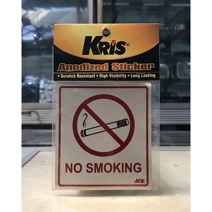 Jual STICKER LABEL PLASTIK TANDA LOGO TULISAN NO SMOKING KRIS fdlolsp92 ...